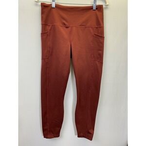 Honeydew Rust Pocket Leggings Cozy Athleisure Earth Tone Yoga Size L